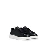 BOSS Erkek Marka Logolu Bağcıklı Kaydırmaz Tabanlı Günlük Siyah Sneaker -001 50497887