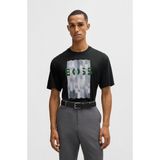 Boss Erkek Marka Logolu Regular Fit Pamuklu Kısa Kol Siyah T-Shirt 50524979-001