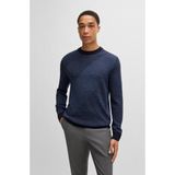 Boss Erkek Marka Logolu Yuvarlak Yaka Uzun Kollu Lacivert Kazak 50526845-404 - 2XL
