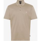 Boss Erkek Monogram Logo Kabartmalı Normal Kalıp Yumuşak Pamuklu Kısa Kollu Bej Polo Yaka T-Shirt 50555829-286 - 5XL