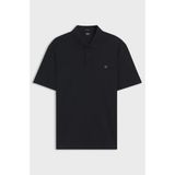Boss Erkek Monogram Logo Kabartmalı Normal Kalıp Yumuşak Pamuklu Kısa Kollu Lacivert Polo Yaka T-Shirt 50555829-404 - 5XL