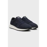 BOSS Erkek Monogram Logolu Nefes Alabilen Tasarımlı Deri Lacivert Sneaker 50554612-401