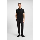 Boss Erkek Normal Kalıp %100 Pamuklu Jakarlı Kısa Kollu Siyah T-Shirt 50544170-001 - 3XL