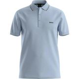 Boss Erkek Normal Kalıp %100 Pamuklu Logo Işlemeli Kısa Kollu Mavi Polo Yaka T-Shirt 50559365-460