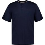 Boss Erkek Normal Kalıp Düğmeli Yaka Yün Içerikli Kısa Kollu Lacivert T-Shirt 50554777-404 - XL