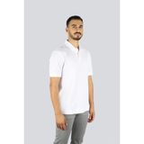 Boss Erkek Normal Kalıp Logo Işlemeli Kısa Kollu %100 Pamuklu Pike Beyaz Polo Yaka T-Shirt 50544088-101 - XL
