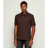 Boss Erkek Normal Kalıp Logo Işlemeli Kısa Kollu %100 Pamuklu Pike Kahverengi Polo Yaka T-Shirt 50544088-202 - 2XL