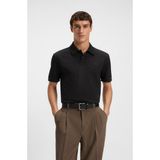 Boss Erkek Normal Kalıp Logo Işlemeli Kısa Kollu %100 Pamuklu Pike Siyah1 Polo Yaka T-Shirt 50544088-002