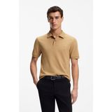Boss Erkek Normal Kalıp Logo Işlemeli Kısa Kollu Bej Polo Yaka T-Shirt 50553564-260 - XL