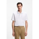 Boss Erkek Normal Kalıp Logo Işlemeli Kısa Kollu Beyaz Polo Yaka T-Shirt 50553564-100 - 5XL