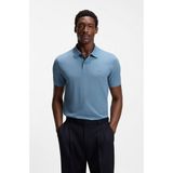 Boss Erkek Normal Kalıp Logo Işlemeli Kısa Kollu Mavi Polo Yaka T-Shirt 50553564-459 - 2XL