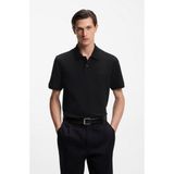 Boss Erkek Normal Kalıp Logo Işlemeli Kısa Kollu Siyah Polo Yaka T-Shirt 50553564-001 - 3XL