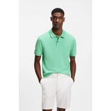 Boss Erkek Normal Kalıp Logo Işlemeli Kısa Kollu Turkuaz Polo Yaka T-Shirt 50553564-365 - Mavi - 3XL