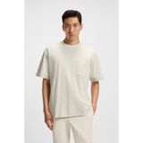 Boss Erkek Normal Kalıp Merserize Pamuklu Yuvarlak Yakalı Kısa Kollu Bej T-Shirt 50544106-131 - 3XL