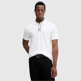 Boss Erkek Normal Kalıp Pamuklu Kısa Kollu Logo Çizgili Beyaz Polo Yaka T-Shirt 50549362-100 - 3XL
