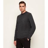 Boss Erkek Normal Kalıp Ribanalı Yuvarlak Yaka Saf Yün ve Pamuk Karışımlı Uzun Kollu Siyah Kazak 50549986-001 - 3XL