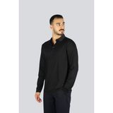 Boss Erkek Normal Kalıp Uzun Kollu %100 Yün Triko Siyah Polo Yaka T-Shirt 50549317-001 - 2XL