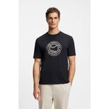 Boss Erkek Normal Kalıp Yuvarlak Yakalı Baskılı Kısa Kollu Lacivert T-Shirt 50553648-402 - 3XL