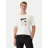 Boss Erkek Normal Kalıp Yuvarlak Yakalı Desenli Kısa Kollu Beyaz T-Shirt 50554365-100 - 2XL