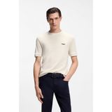 Boss Erkek Normal Kalıp Yuvarlak Yakalı Logo Imzalı Kısa Kollu Ekru T-Shirt 50553812-118 - 2XL