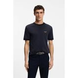 BOSS Erkek Normal Kalıp Yuvarlak Yakalı Logo İmzalı Kısa Kollu Lacivert T-Shirt 50553812-404