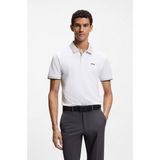 Boss Erkek Normal Kesim Kısa Kollu Nem Yönetimi Özellikli Esnek Pamuklu Kumaş Beyaz Polo Yaka T-Shirt 50554583-100 - 3XL