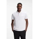 Boss Erkek Normal Kesim Logo Etiketli Nefes Alabilen Pamuklu Pike Kumaş Kısa Kollu Beyaz Polo Yaka T-Shirt 50565163-100 - 2XL