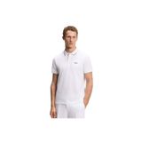 BOSS Erkek Normal Kesim Pamuklu Nem Emici Kumaş Kısa Kollu Beyaz Polo Yaka T-Shirt