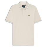 BOSS Erkek Normal Kesim Polo Yaka T-Shirt, Yün ve Pamuk İçerikli, Kısa Kollu, Ekru, M Beden