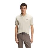 BOSS Erkek Normal Kesim Polo Yaka T-Shirt, Yün ve Pamuk İçerikli, Kısa Kollu, Ekru, XL