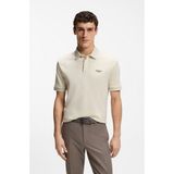 Boss Erkek Normal Kesim Yün ve Pamuk Içerikli Kısa Kollu Örgü Ekru Polo Yaka T-Shirt 50553789-118 - 2XL
