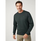 Boss Erkek Normal Kesim Yuvarlak Yakalı Pamuklu Havlu Kumaş Uzun Kollu Yeşil Sweatshirt 50546387-348
