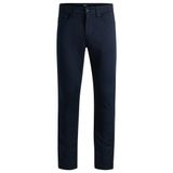 BOSS Erkek P-Delaware5 Delaware Slim-Fit pantolon, elastik saten, Koyu mavi404, 33W / 32L