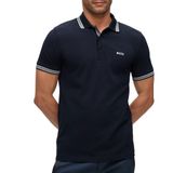 BOSS Erkek Paddy Curved Polo Gömlek, Koyu mavi, XXL