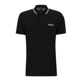 BOSS Erkek Paddy Pro Active Paddy Regular-Fit polo tişört, hızlı kuruyan streç pike, Siyah, XL