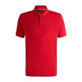 BOSS Erkek Pallas Pallas Nakışlı Logo Polo Gömlek Pamuk pike, Orta Kırmızı617, M