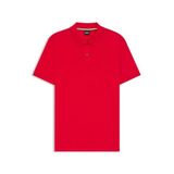 BOSS Erkek Pallas Pallas Nakışlı Logo Polo Gömlek Pamuk pike, Orta Kırmızı617, XL