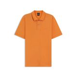 BOSS Erkek Pallas Polo Tişört Pamuklu Pike'den Logo Nakışlı, Turuncu 814, XL