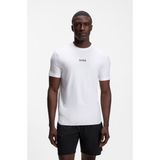 Boss Erkek Pamuklu Bisiklet Yaka Kısa Kollu Beyaz T-Shirt 50559199-100 - XL