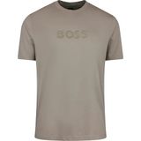 Boss Erkek Pamuklu Bisiklet Yaka Kısa Kollu Haki T-Shirt 50559361-334