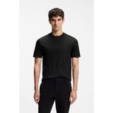 Boss Erkek Pamuklu Bisiklet Yaka Kısa Kollu Siyah T-Shirt 50559667-001 - 5XL