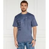 Boss Erkek Pamuklu Desenli Yuvarlak Yaka Günlük Kullanım Gri T-Shirt 50518772-412 - 2XL