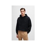 BOSS Erkek Pamuklu Kapüşonlu Uzun Kollu Cepli Siyah Sweatshirt