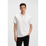 Boss Erkek Pamuklu Marka Logolu Kısa Kollu Polo Yaka Beyaz Polo Yaka T-Shirt 50543666-100 - 3XL
