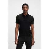 Boss Erkek Pamuklu Marka Logolu Kısa Kollu Polo Yaka Siyah Polo Yaka T-Shirt 50543666-001 - 2XL