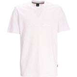 BOSS Erkek Pamuklu Marka Logolu Yuvarlak Yaka Beyaz T-Shirt -100 50527338