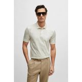 Boss Erkek Pamuklu Polo Yakalı Düğme Kapamalı Kısa Kollu Bej Polo Yaka T-Shirt 50513321-131 - 3XL