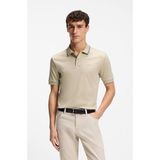 Boss Erkek Pamuklu Polo Yakalı Düğme Kapamalı Kısa Kollu Bej2 Polo Yaka T-Shirt 50469360-286 - 4XL