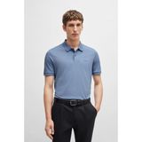 Boss Erkek Pamuklu Polo Yakalı Düğme Kapamalı Kısa Kollu Lacivert Polo Yaka T-Shirt 50468301-490