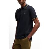Boss Erkek Pamuklu Polo Yakalı Düğme Kapamalı Kısa Kollu Lacivert1 Polo Yaka T-Shirt 50494697-410 - 2XL